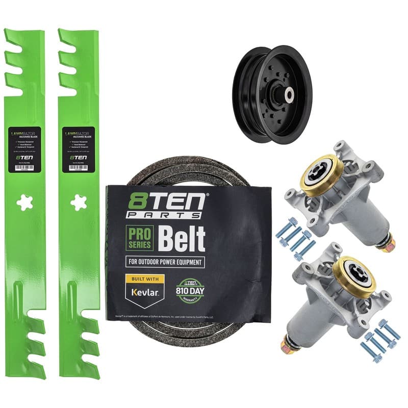 Deck Kit Blade Spindle Belt Idler for Poulan Pro PP185A42 42 Inch Cut Deck
