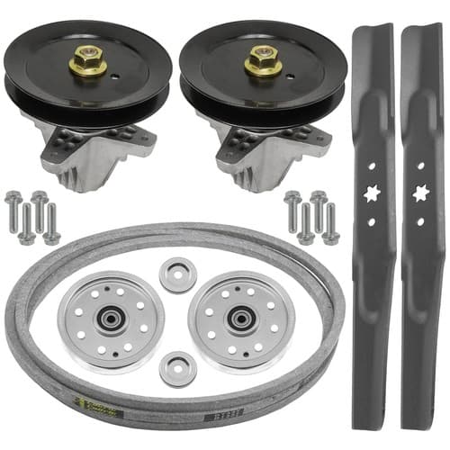 Spindle Blade Pulley & Belt For Troy-Bilt 13WX78 13A279 13AN77 13AX78 13BX78 42"