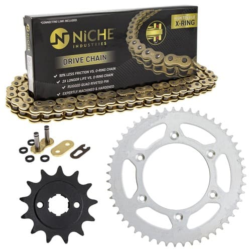 Sprocket Chain Set for Honda CR125R 13/51 Tooth 520 X-Ring Rear Front Kit Combo