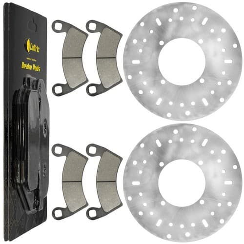 2 Front Brake Disc Rotor Pad For Polaris Ranger Crew 700 4X4 08-09 / XP 700 2008