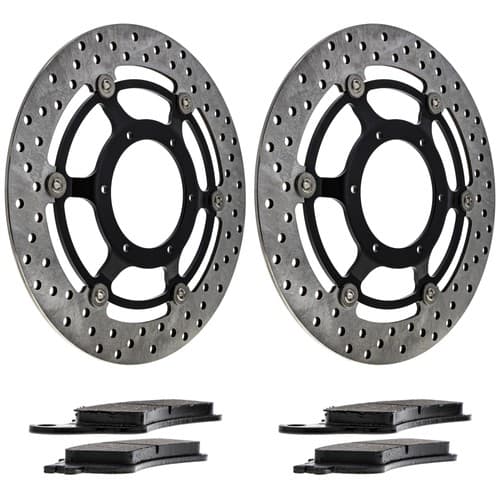 NICHE Front Brake Rotor Pad Kit for Honda VTX1800C 06435-MBL-D03 Semi Metallic
