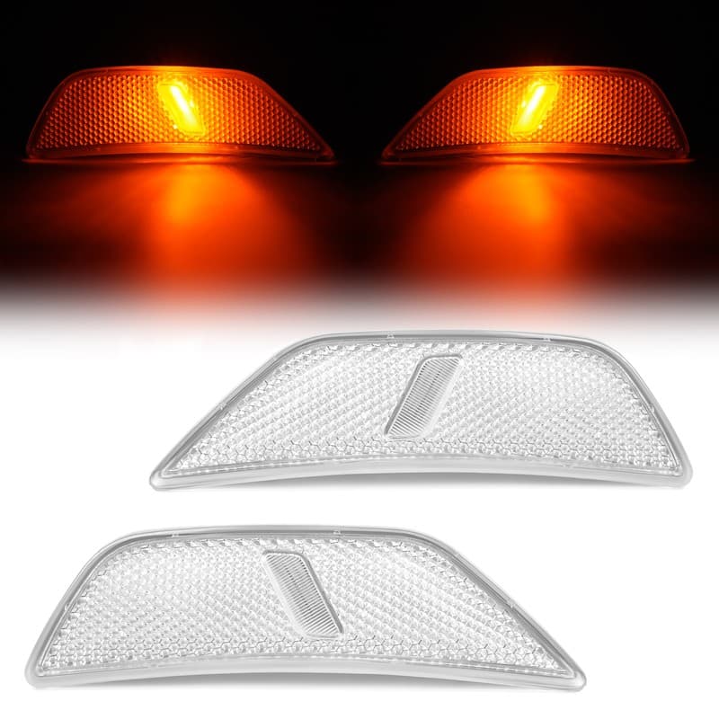 For Kia K5 Optima 2021-2022 Clear Lens Front LED Bumper Side Marker Lights Lamp