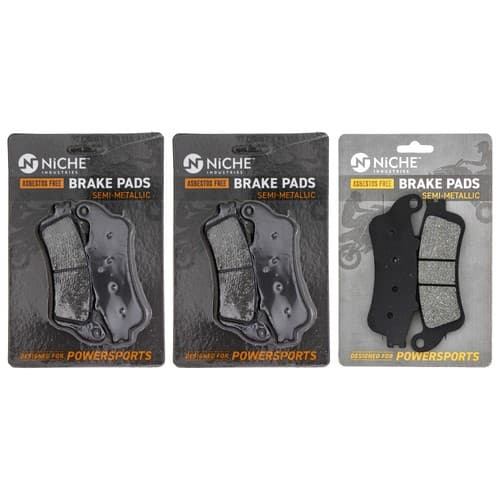 Brake Pad Set for Honda Goldwing 1800 F6B 06456-MCA-016 Front Rear Semi-Metallic