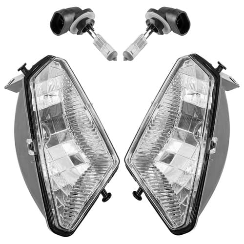 Caltric Headlight & Bulb For Polaris Sportsman 400 600 2005 Left & Right