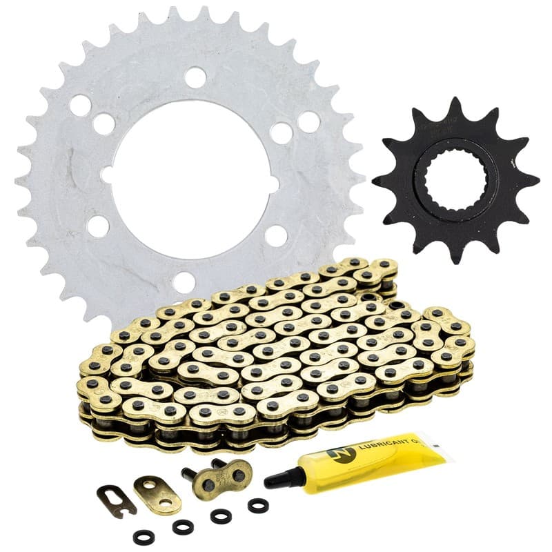 Sprocket Chain Set for Polaris Trail Boss 350L Sport 400L 12/34 Tooth 520 X-Ring