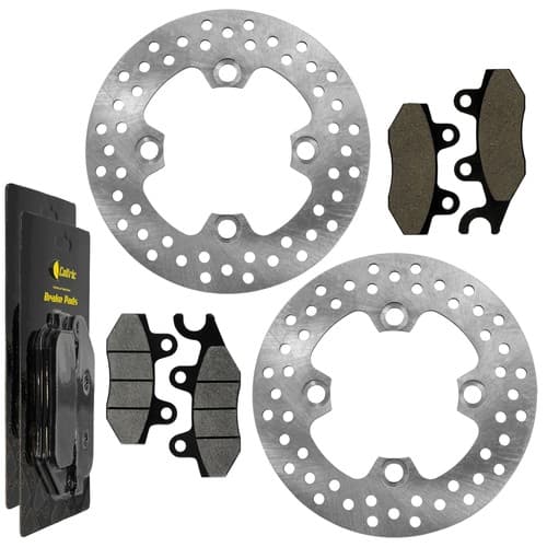 Front Right Left Brake Disc & Pads For Kawasaki Mule Pro-FXT KAF820 KAT820 15-26