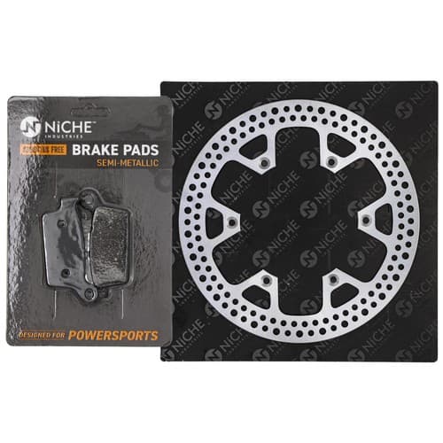 NICHE Rear Right Brake Pad Kit for Suzuki RM250 69100-36840 Semi-Metallic