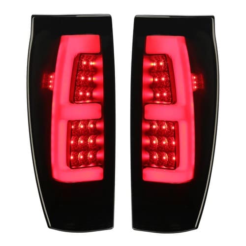 Pair LED Tube Bar Smoke Black Tail Light For Chevy Avalanche 1500 2500 2002-2006