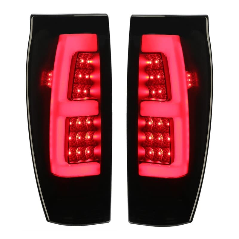 Pair LED Tube Bar Smoke Black Tail Light For Chevy Avalanche 1500 2500 2002-2006