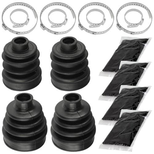 2 Rear Axle Outer And Inner CV Boot Kit for Yamaha Rhino 700 YXR700F Fi 2008-13