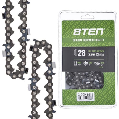 Full Chisel Skip Tooth Chainsaw Chain 28 Inch .050 3/8 93DL for Echo Husqvarna