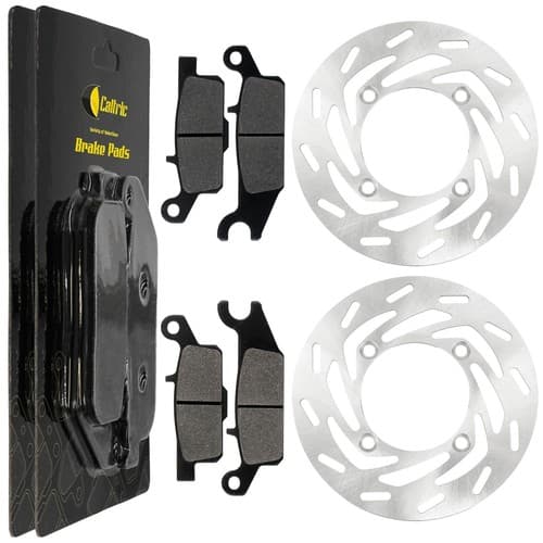Front Left Right Brake Disc Rotor w/ Pad for Yamaha Grizzly 700 YFM700 2007-2026