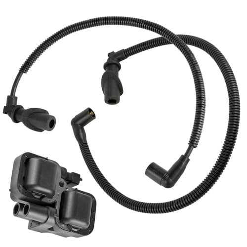 Ignition Coil w/ Spark Plug Wire 59.3 / 47 cm For Polaris Sportsman 700 04-2005