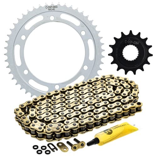 NICHE Sprocket Chain Set for Yamaha XT250 15/48 Tooth 428 X-Ring Front Rear Kit