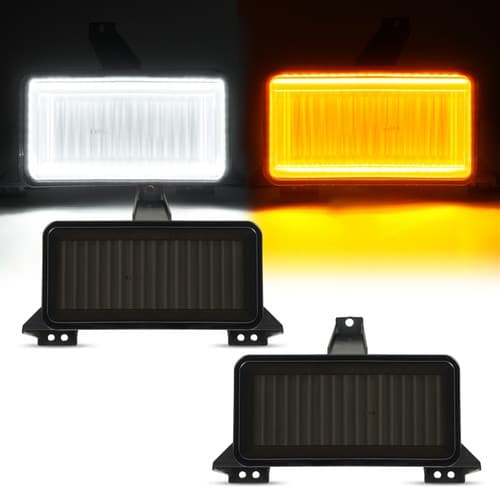 For 83-88 Chevrolet GMC Pickup Truck Smoked Switchback LED Turn Signal Lights