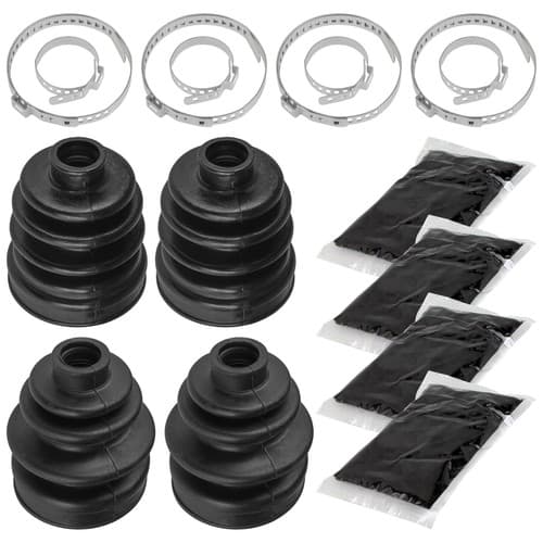 2 Front Axle Inner Outer CV Boot Kit for Yamaha Wolverine 350 YFM350FX 4WD 01-05
