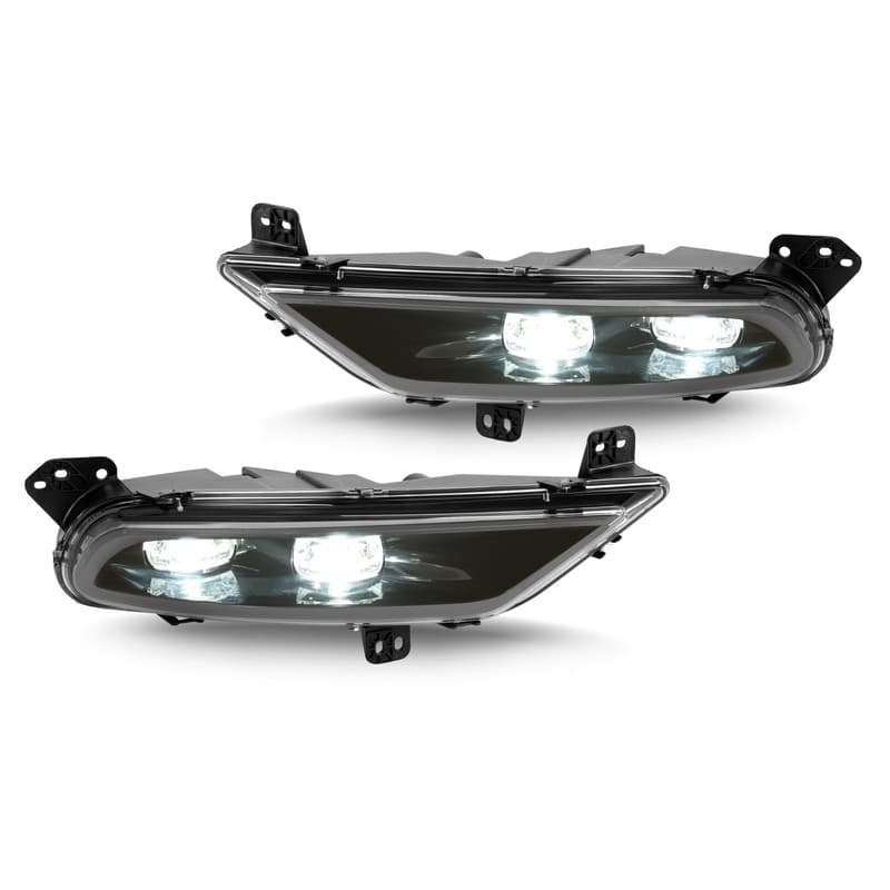 Left&Right Side Front LED Fog Lights Lamps Clear Lens For Chrysler 300 2015-2024