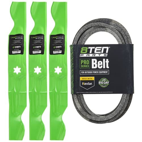 Mower Blades & Deck Belt Kit for Troy-Bilt 50 XP Mustang