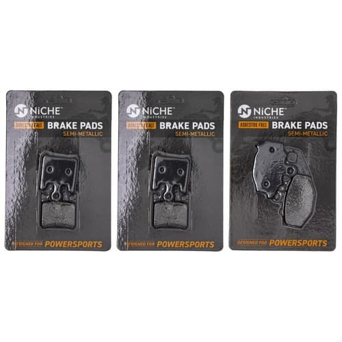 NICHE Brake Pad Set for Kawasaki Ninja ZX6R ZX10R ZX6RR Front Rear Semi-Metallic