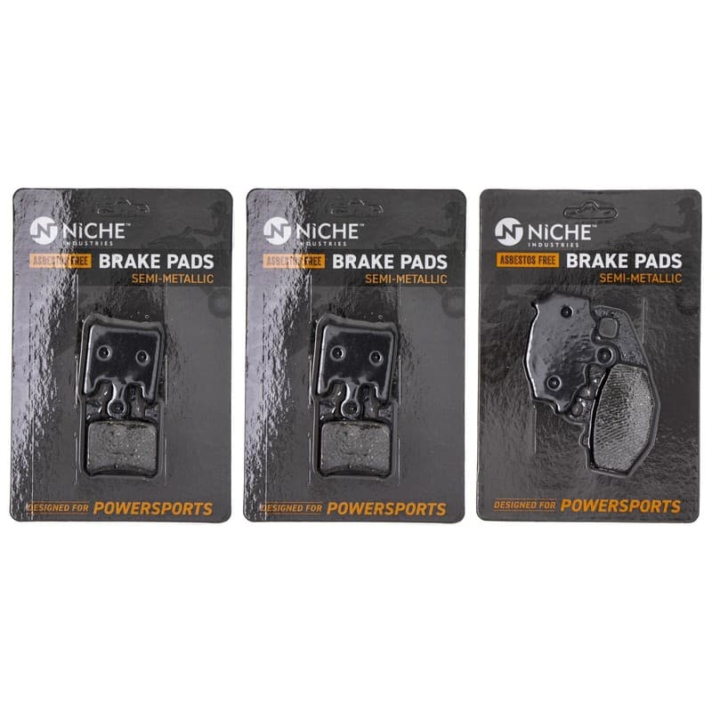 NICHE Brake Pad Set for Kawasaki Ninja ZX6R ZX10R ZX6RR Front Rear Semi-Metallic