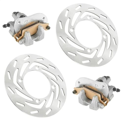 Front Left Right Brake Disc Rotor w/ Caliper for Yamaha Grizzly 700 YFM700 07-26