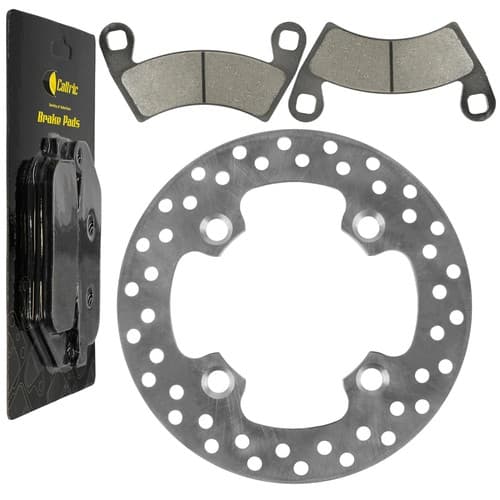 Front Brake Disc Rotor And Pads for Polaris Ranger 800 4X4 6X6 EFI 2010-2017