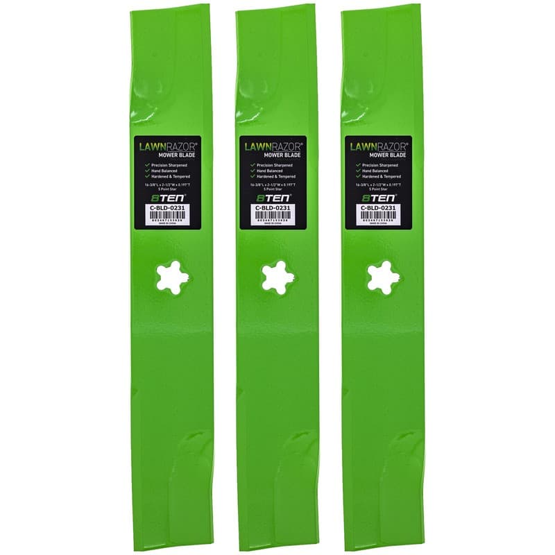 LawnRAZOR Mower Blade for Jonsered Z48F 539113425 95-087 3-Pack