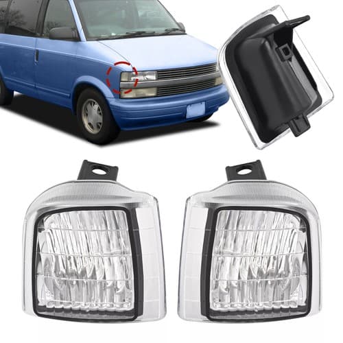 Pair For Chevy Astro & GMC Safari 95-05 Clear Chrome Corner Side Marker Lights