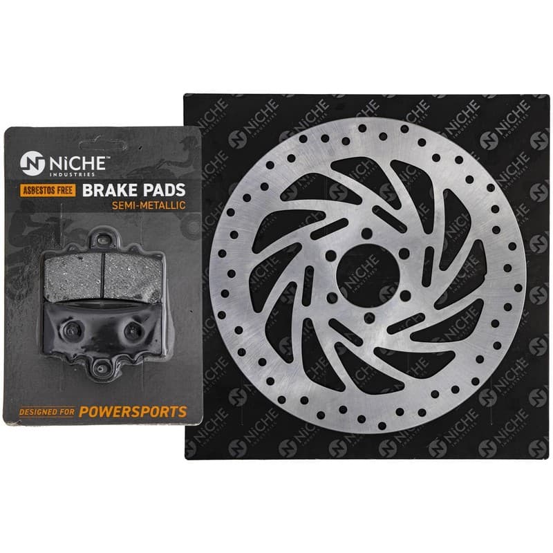 NICHE Front Left Brake Rotor Pad Kit for KTM 390 Duke 90113030000 Semi Metallic
