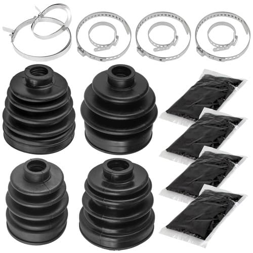 Front & Rear Axle Inner Outer CV Boot Kit For Polaris Ranger Crew 570 19-25