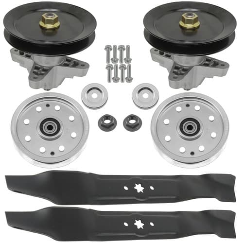 Caltric Deck Spindle with Pulleys & Blade For Toro LX420 LX425 Lawn Tractor 42"