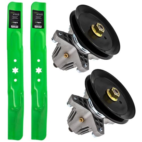 Mower Blades & Deck Spindles Kit for Cub Cadet EFI XT1-LT42 XT2-LX42 KH XT1LT42