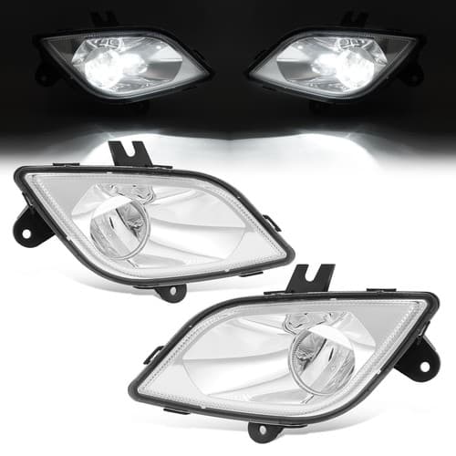 Bumper LED Fog Lights For Freightliner Cascadia 2018-24 Chrome Pair Driving Lamp