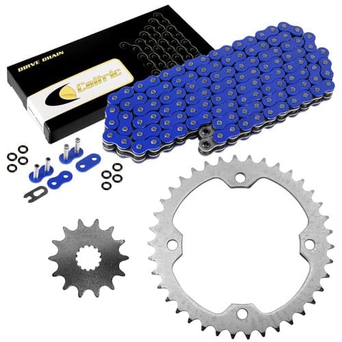 Blue O-Ring Drive Chain & Sprockets Kit for Yamaha YFZ450 YFZ450V 2004-2013