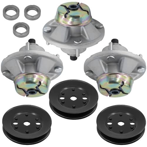 Deck Spindle Assembly w/Pulley for John Deere X320 X324 X500 X520 X540 48" / 3x