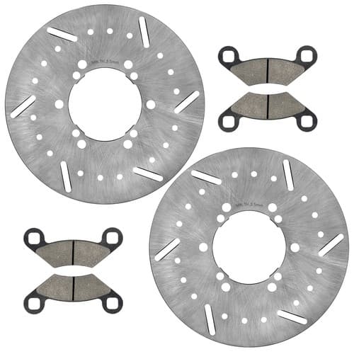 2 Front Brake Disc Rotor W/ Pad for Polaris Magnum 425 425L 4X4 1995 1996-1998