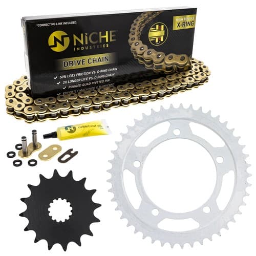 Sprocket Chain Set for Suzuki GSXR600 GSXR600X 16/45 Tooth 525 O-Ring Front Rear