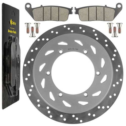 Front Brake Disc w/ Pad for Honda VTX1300C VTX1300S VTX1300R VTX1300T 2003-2009