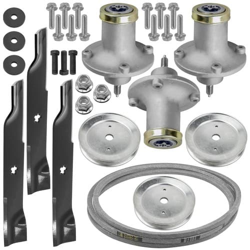 48" Deck Spindle Belt Blade Pulley Kit For Husqvarna EZ4824 539112170 539103013