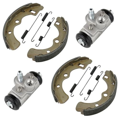 2 Rear Brake Shoes Cylinder For Kawasaki Mule 2520 KAF620B KAF620 B Turf 1995-00