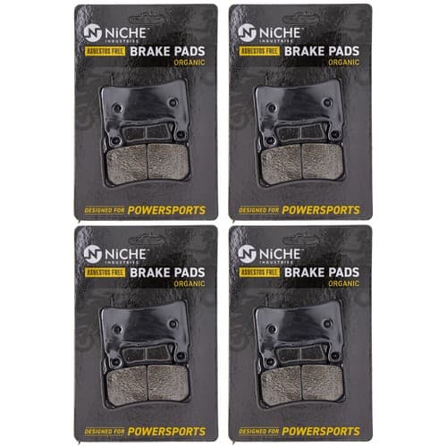 NICHE Brake Pad Set for Honda CBR600RR Kawasaki Ninja Front Organic 4 Pack