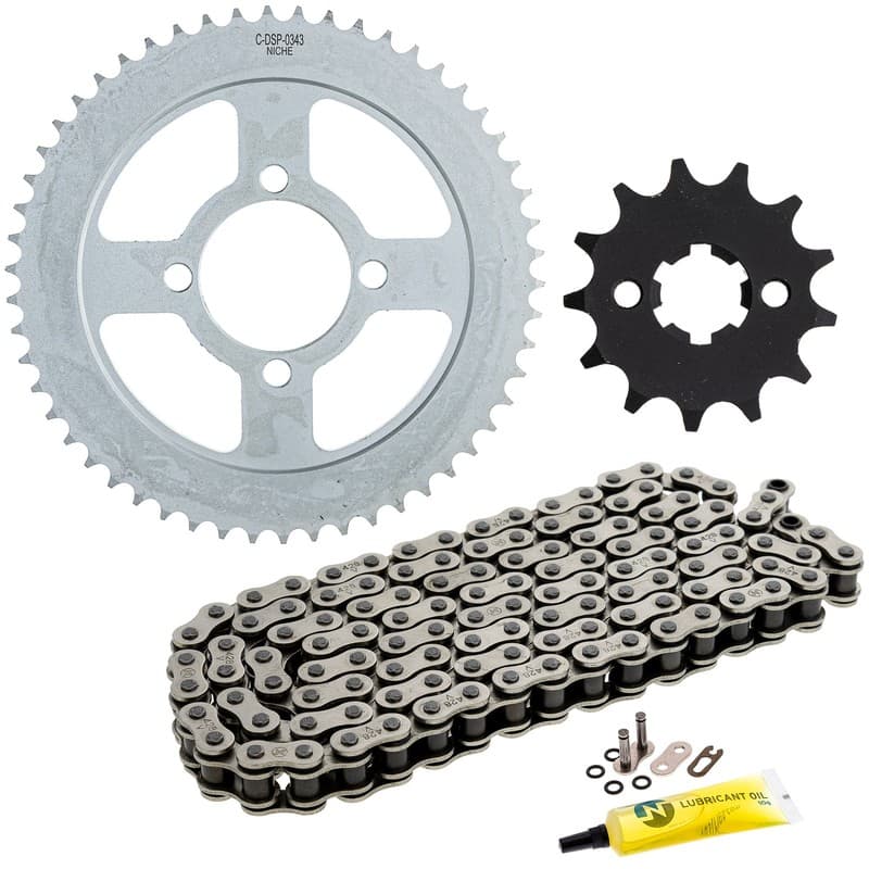 NICHE Sprocket Chain Set for Yamaha TTR125LE 13/54 Tooth 428 O-Ring Front Rear