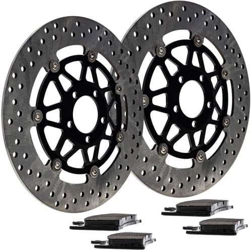 NICHE Front Brake Rotor Pad Kit for Kawasaki Ninja ZX7R 43082-1251 Semi Metallic