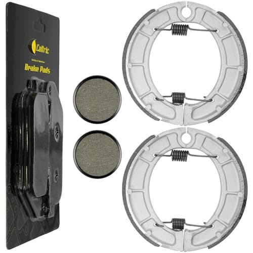 Front Brake Shoes & Rear Brake Pads for Yamaha Moto-4 250 YFM250 1989 1990 1991