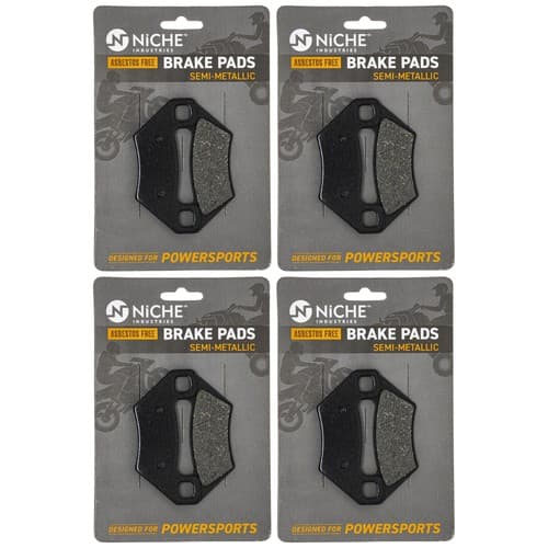 NICHE Brake Pad Set for Arctic Cat 1436-420 Front Rear Semi-Metallic 4 Pack