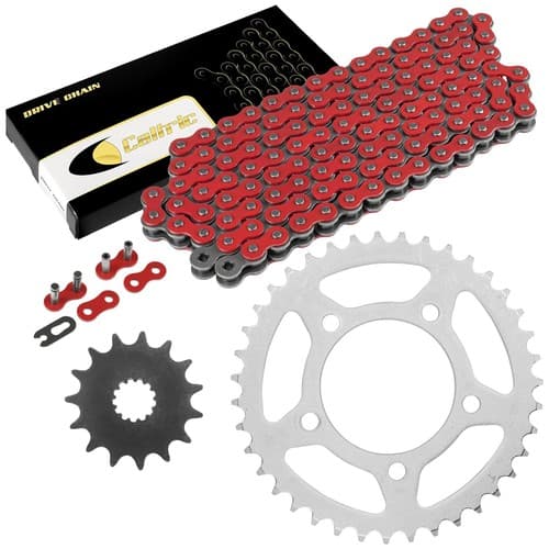 Red Drive Chain And Sprocket Kit for Suzuki GS500E 1988-1993