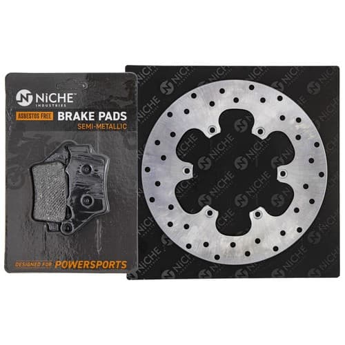 NICHE Rear Right Brake Rotor Pad Kit for BMW F650 34212345449 Semi Metallic