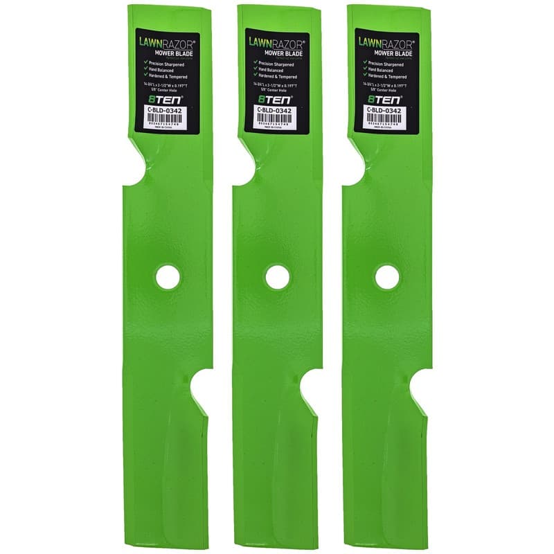 LawnRAZOR Blade Scag SMZC-42A SZC42A-19KA 483014 Notched High Lift 3 Pack