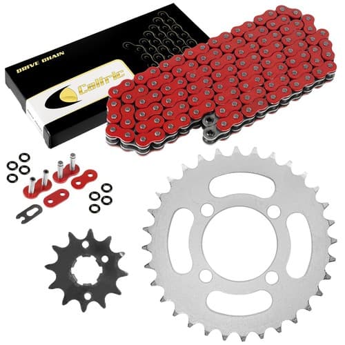 O-Ring Drive Chain & Sprockets Kit for Yamaha Breeze 125 YFA1 1989 1990-2004 Red