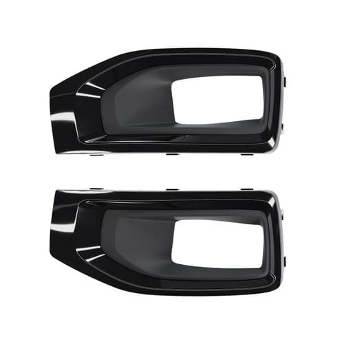 Pair Gloss Black Fog Light Cover Bezel Trim For GMC Yukon / Yukon XL 2015-2020